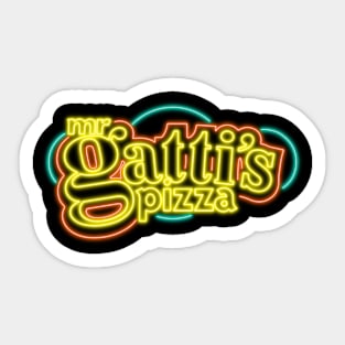 Mr Gatti's Pizza Neon Sticker